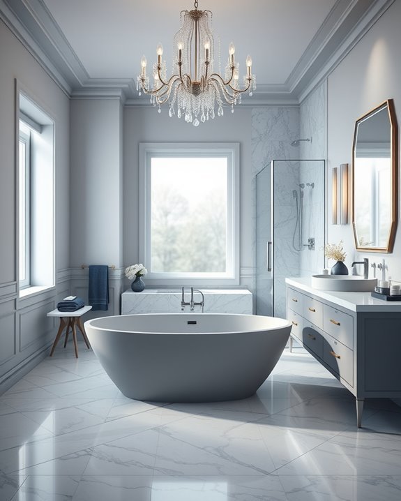 elegant blue grey lighting design