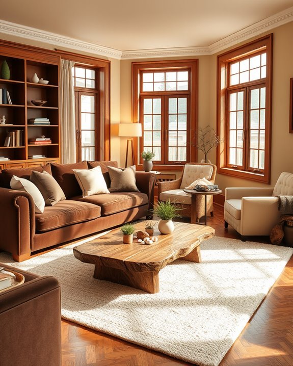 elegant brown and cream combination