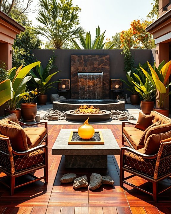 elegant brown and gold retreat
