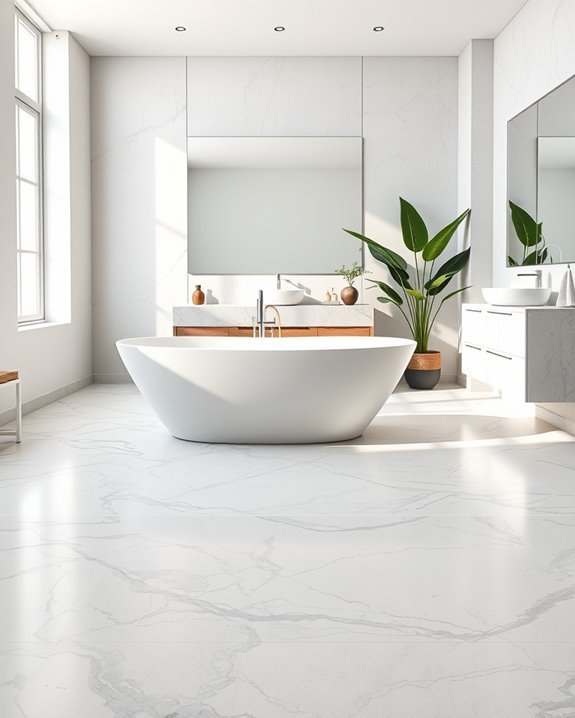 elegant concrete marble flooring