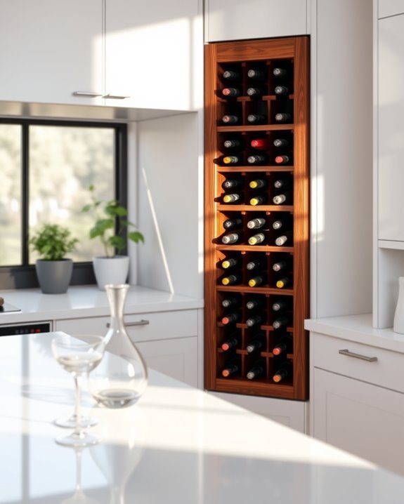 elegant corner wine storage