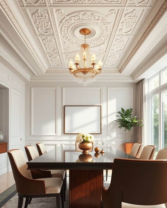 elegant cornices enhance sophistication
