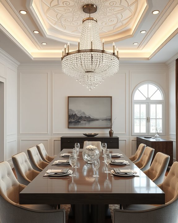 elegant crystal chandelier centerpiece