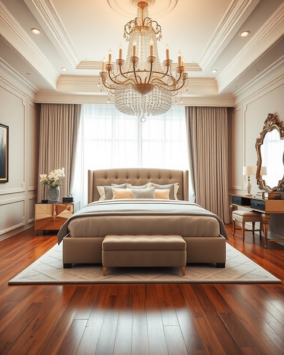 elegant crystal chandelier decor