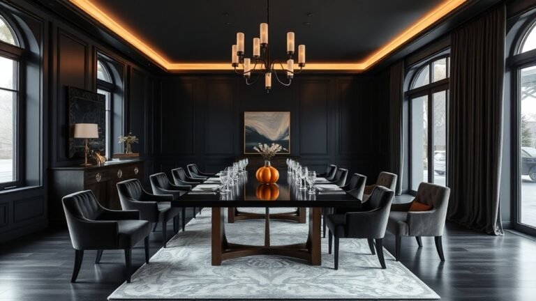 elegant dark grey dining