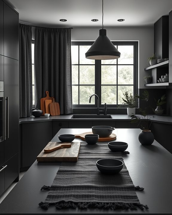 elegant dark natural textiles