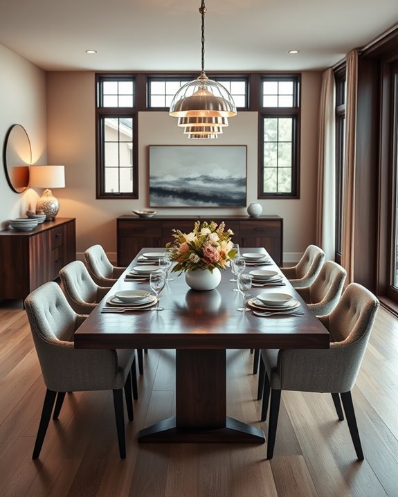elegant dark wood accents