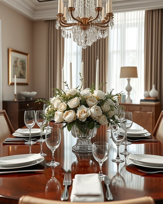 elegant floral dining arrangements