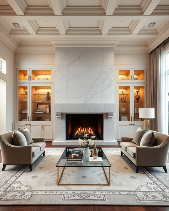 elegant focal point fireplace