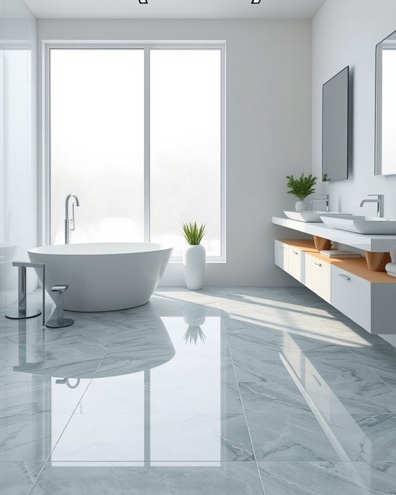 elegant glass tile installation