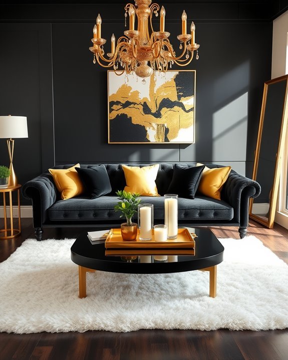 elegant gold and black