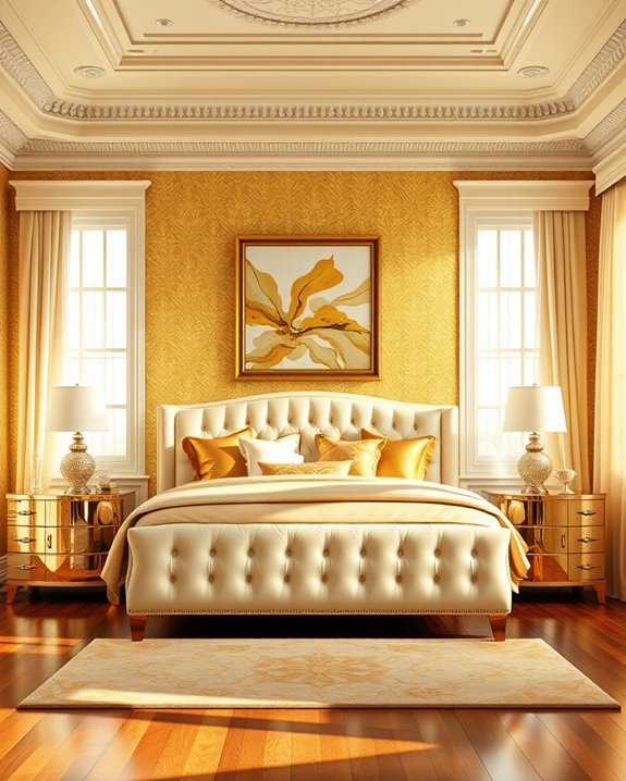 elegant gold and cream