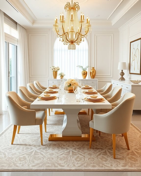 elegant gold and white