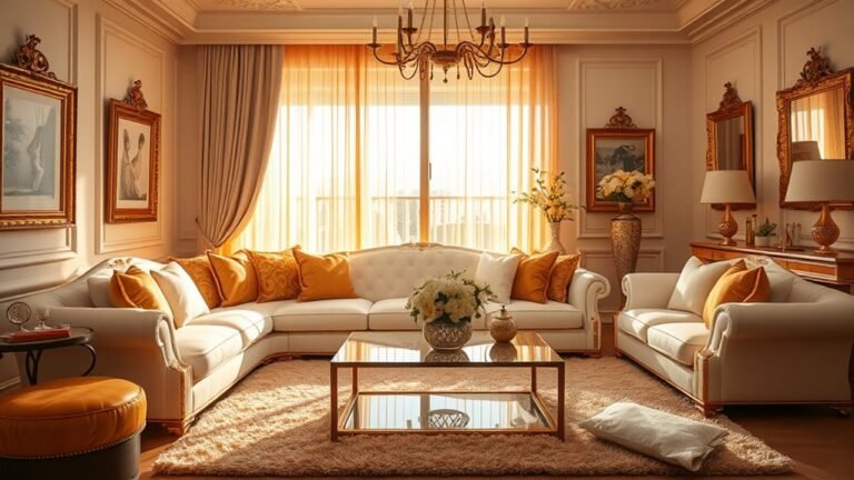 elegant gold and white decor