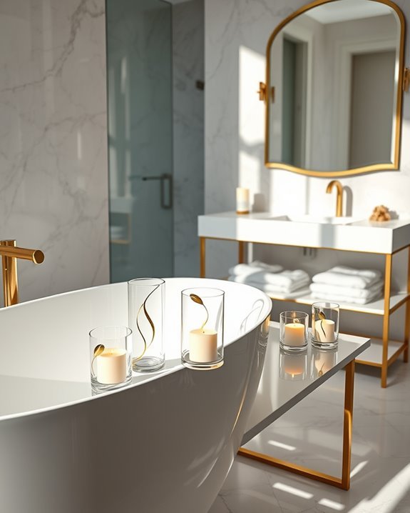 elegant gold candle holders