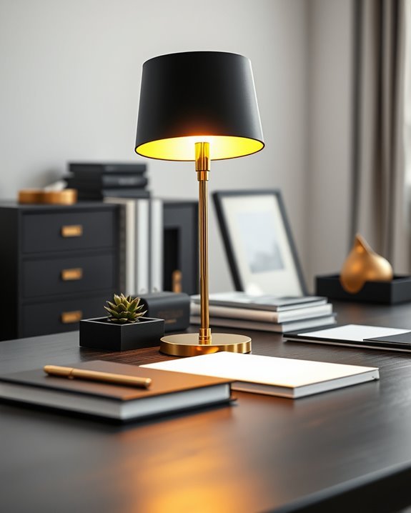 elegant gold desk lamp
