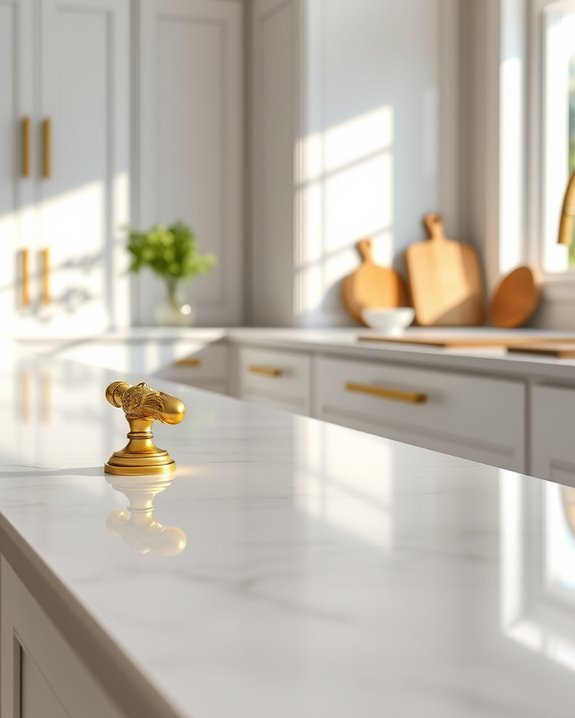 elegant gold drawer pulls