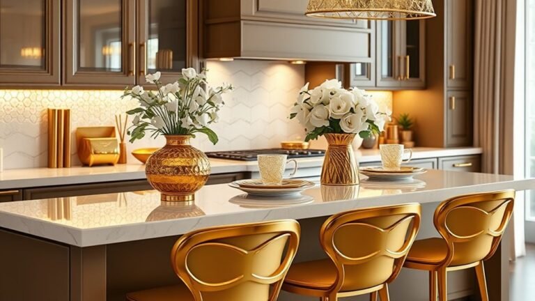 elegant gold kitchen decor