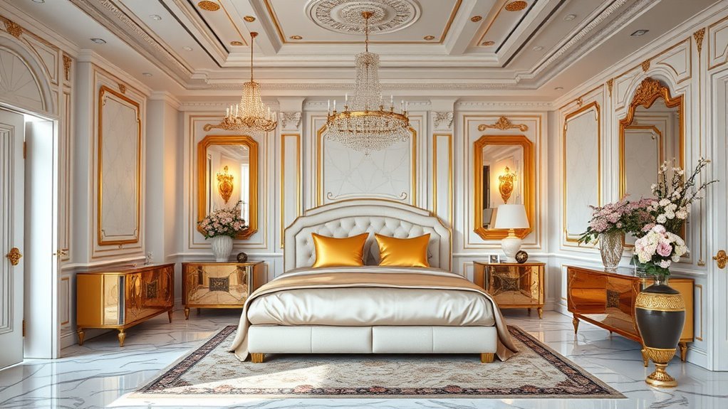 elegant gold marble bedrooms
