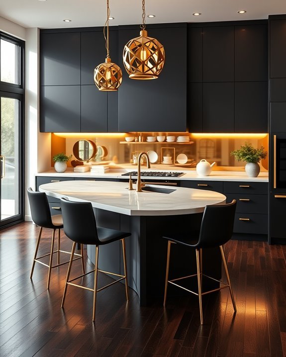 elegant gold pendant lights