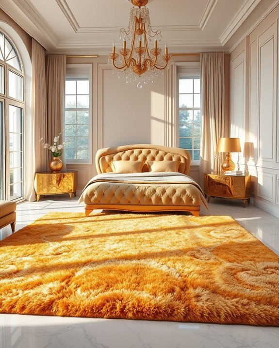 elegant gold rug warmth