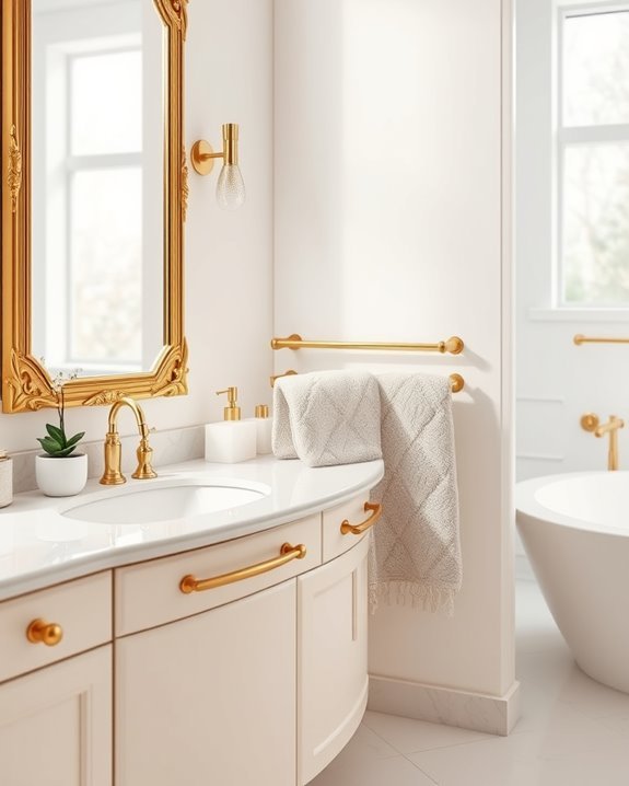 elegant gold towel bars