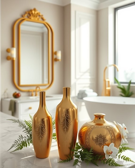 elegant gold vase decor