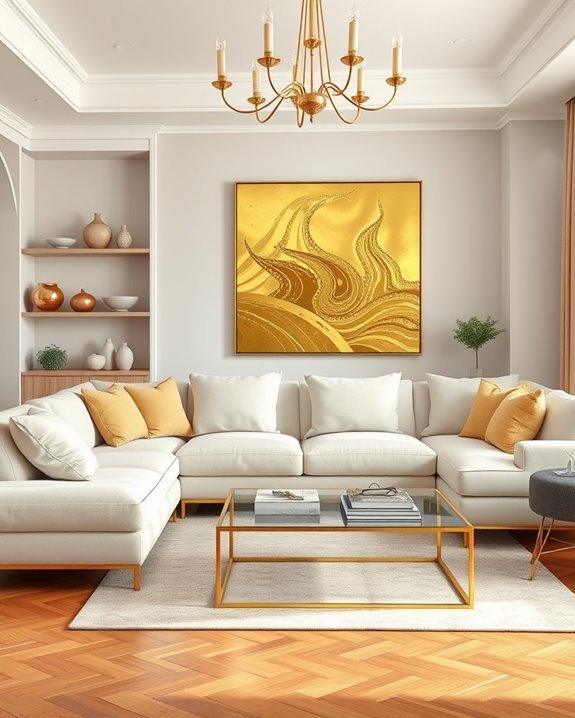 elegant gold wall decor