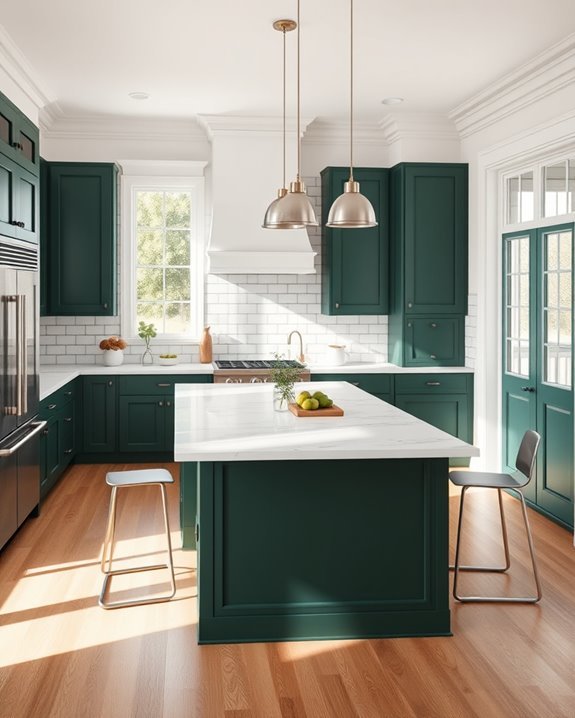elegant green and white