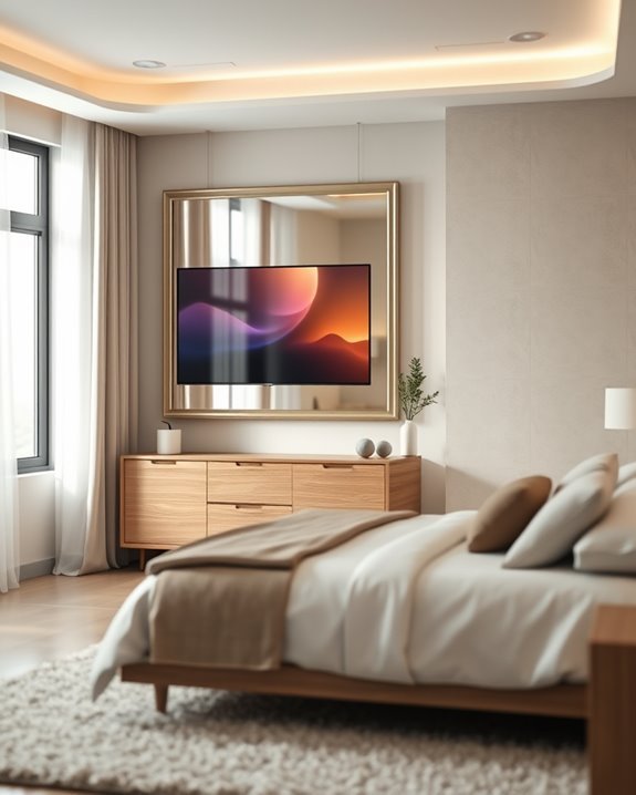 elegant hidden tv design