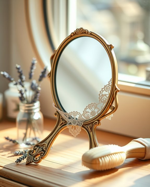 elegant lace mirror transformation