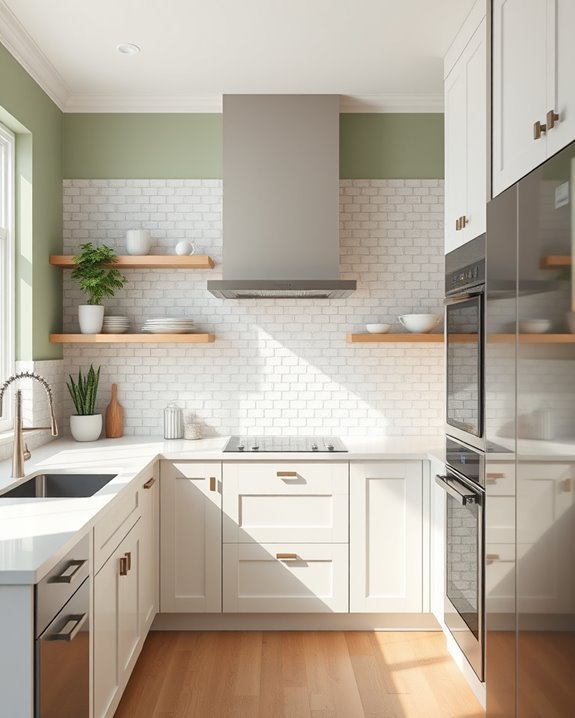 elegant light khaki kitchen