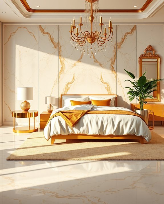 elegant marble and gold