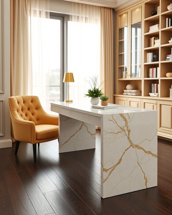 elegant marble home offices