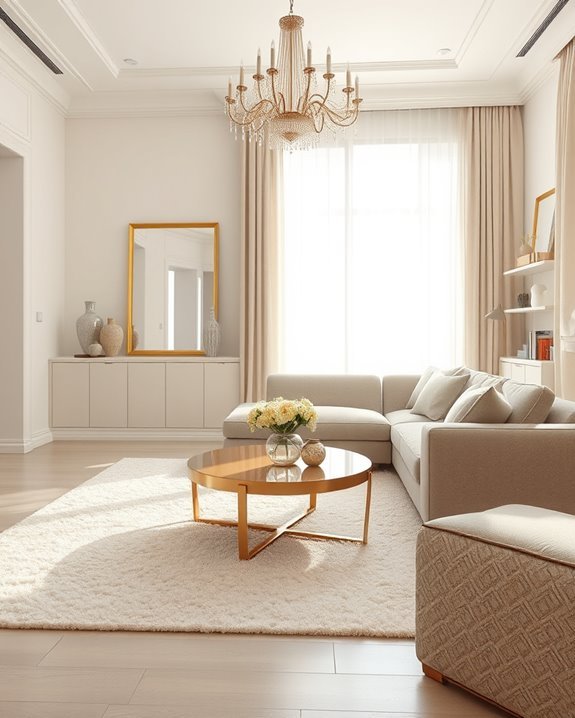 elegant metallic decor accents