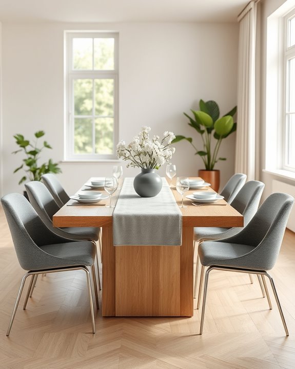 elegant minimal dining spaces