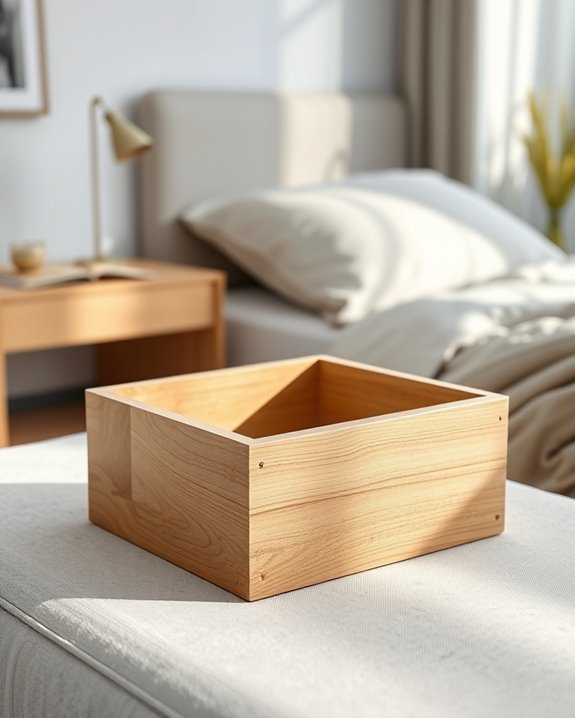 elegant minimalist bedside storage
