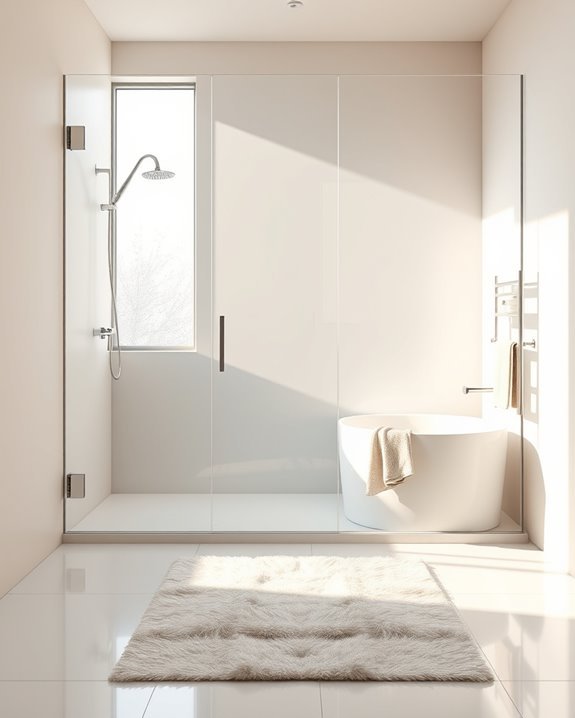elegant minimalist glass showers