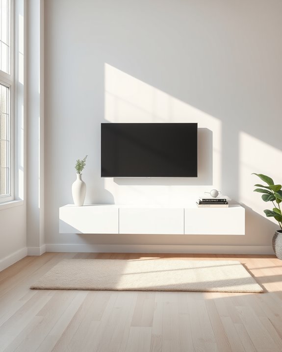 elegant minimalist tv stand