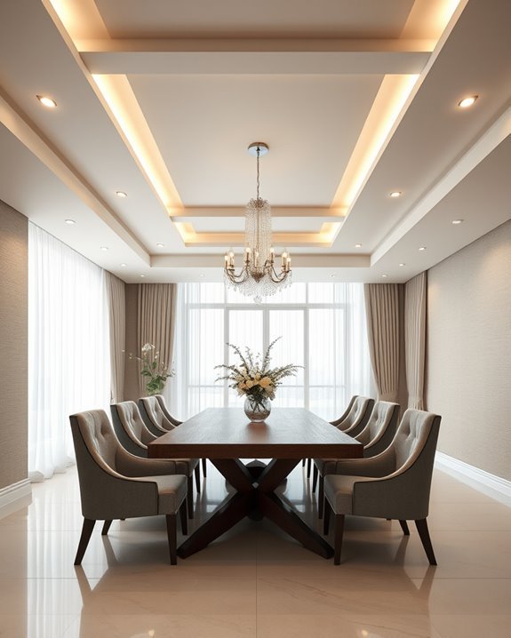elegant multi level ceiling design