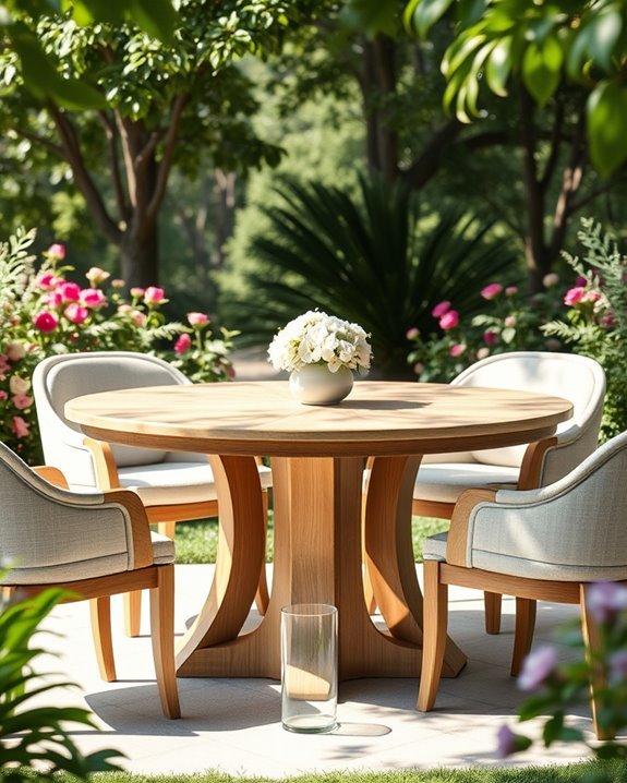 elegant outdoor dining setup