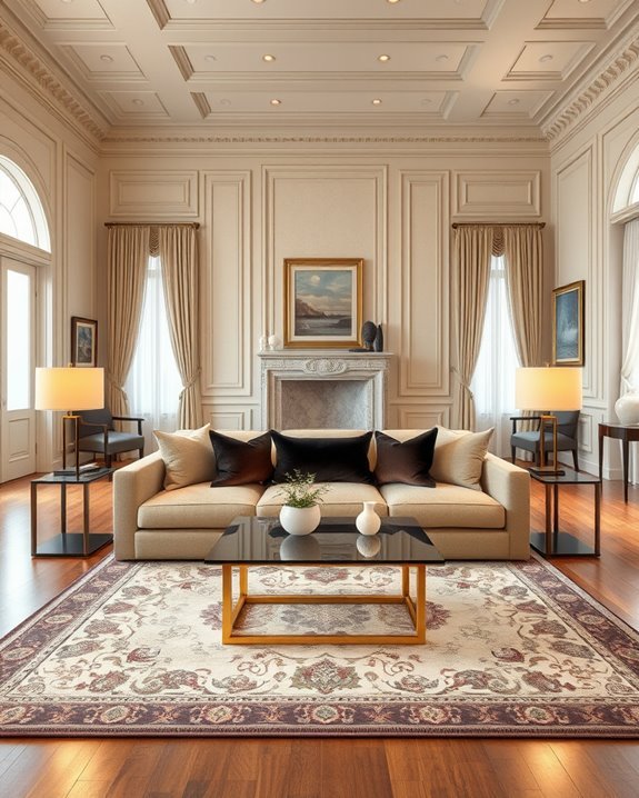 elegant paneling enhances sophistication