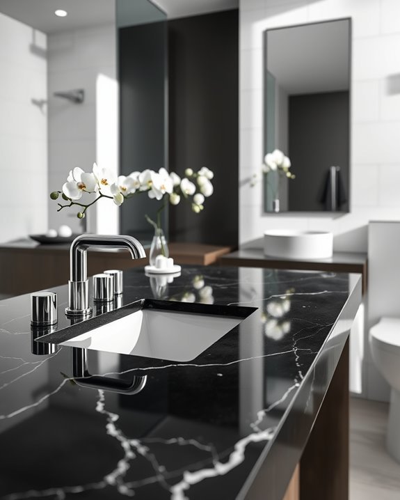 elegant polished black stone