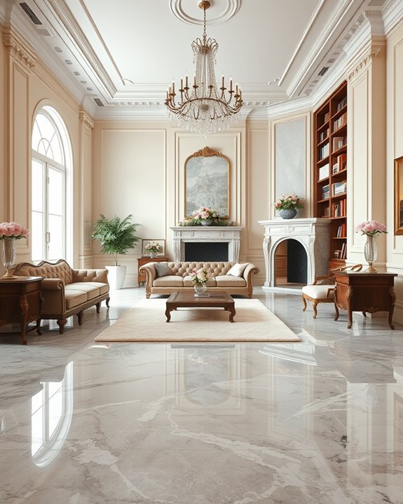 elegant polished marble surfaces