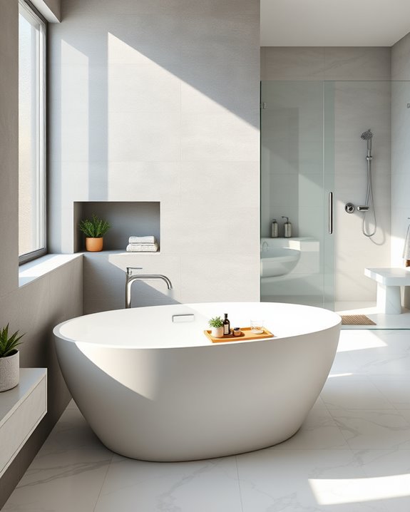 elegant soaking tub convenience