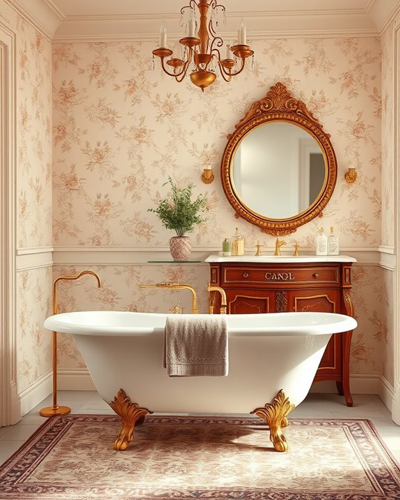 elegant vintage bathroom design