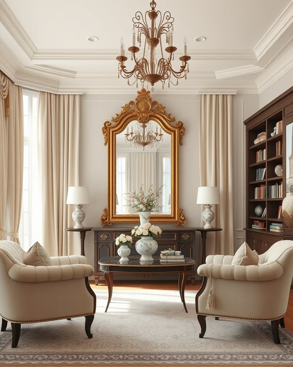 elegant vintage mirror accents