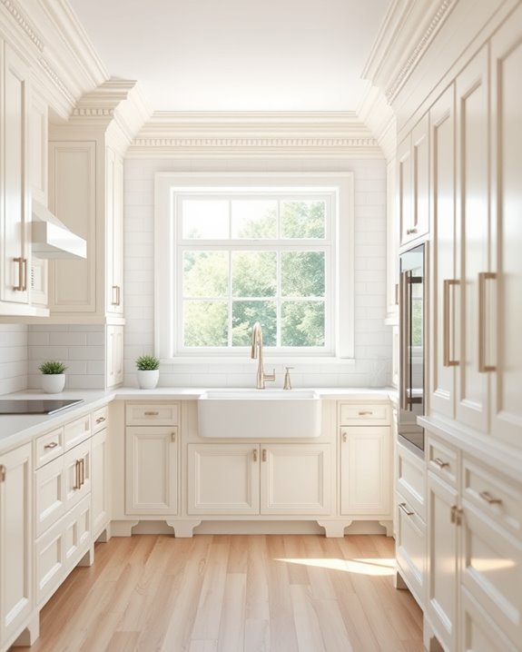 elegant white crown molding