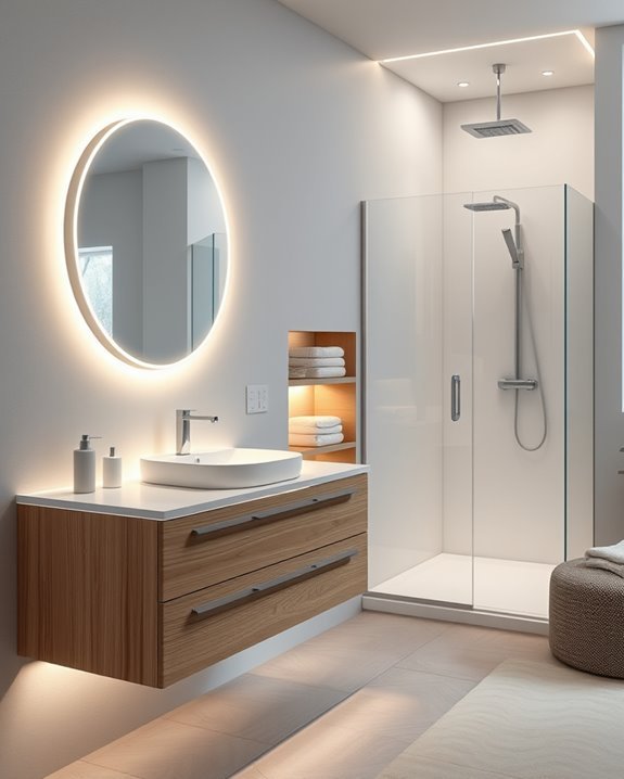 elevated bathroom furniture lighting
