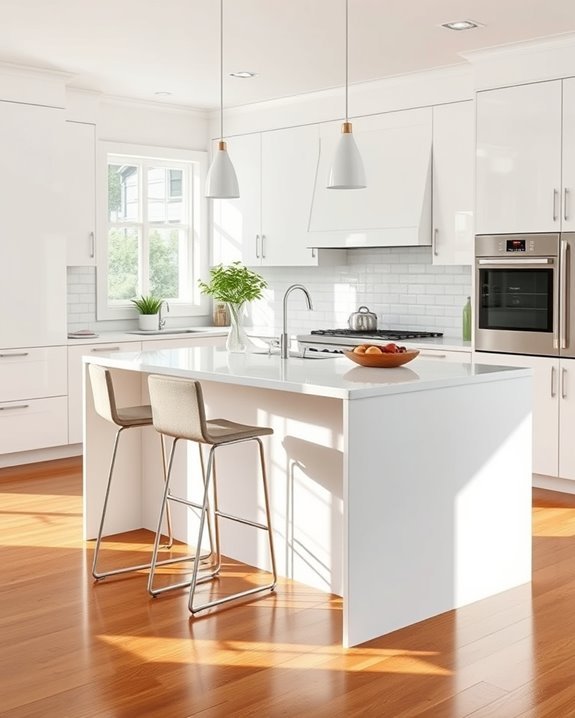 elevated multi tiered kitchen islands